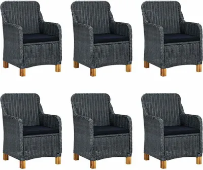 Obrázek produktu pro vidaXL 7dílný zahradní jídelní set Dark Grey