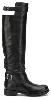 Imagen del producto de Botas de cuero negro para mujer, marca Jimmy Choo, talla 36