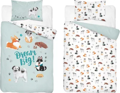 Obrázok produktu pre Detská posteľná bielizeň 90x120 psov BAVLNA