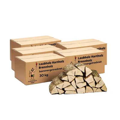 Produktbild von Neandertaler Feuer Brennholz Kaminholz Hartholz – Grillholz 25 cm 150 kg Feuerholz | Holz für Grill Kamin Smoker Ofen | Firewood Laubholz Holzkamin