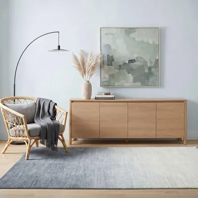Produktbild von Teppich OMBRE waschbar 160 x 230 Grau, Teppich mit Farbverlauf, Ombre-Effekt, weicher Kurzflor-Teppich modern, gummierte Unterfläche, schmutz- und wasserabweisend