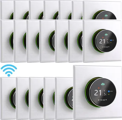 Produktbild von 20X WiFi Thermostat Digital LCD Raumthermostat Programmierbare Wandthermostat Unterputz Fußbodenheizung fuer 5A Warmwasserbereitung ,Tastensteuerung/Mobile APP/Sprachsteuerung Innenthermometer, Weiß