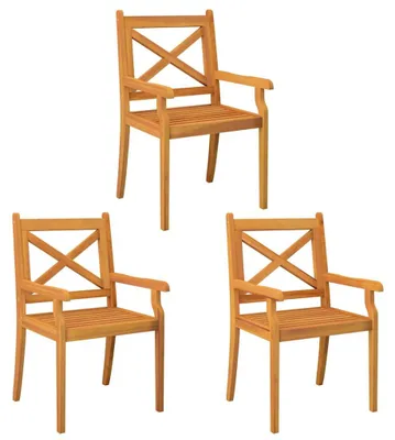 Productafbeelding van vidaXL Tuinstoelen, 3 stuks, massief acaciahout