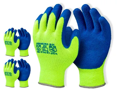 Produktbild von 3 Paar gefütterte Profi Arbeitshandschuhe aus Latex für den Winter Größe L (9)