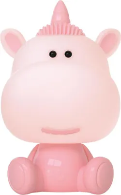 Immagine prodotto di Luxus Europe - Lampada da notte a forma di unicorno rosa per bambini - Lampada notturna LED senza fili per bambini - Ricaricabile tramite USB-C