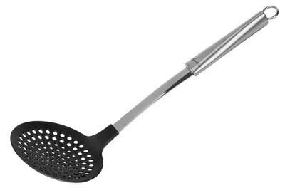Schuimspaan mit Antihaftbeschichtung, Edelstahl, 37 cm, Schwarz