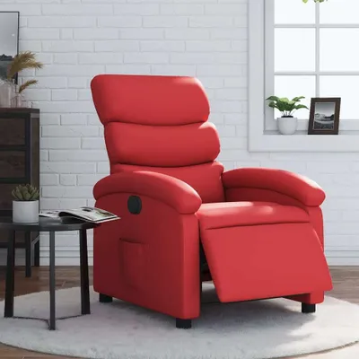Produktbild von Relaxsessel Elektrisch Rot Kunstleder , Klassische Sessel 2024 Neu