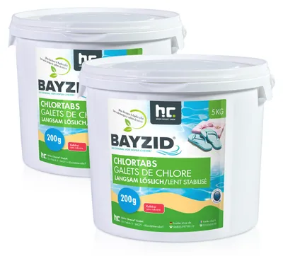 Produktbild von 2x5 kg BAYZID® Chlortabs 200g langsam löslich für langanhaltende Wasserdesinfektion