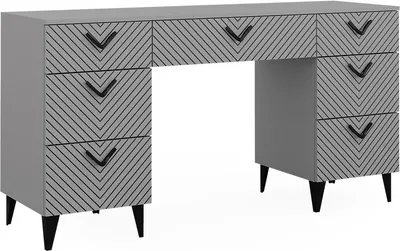Obrázek produktu pro Pracovní stůl Vicco Anett Šedá 150 x 45 cm se 7 zásuvkami, Model 43659