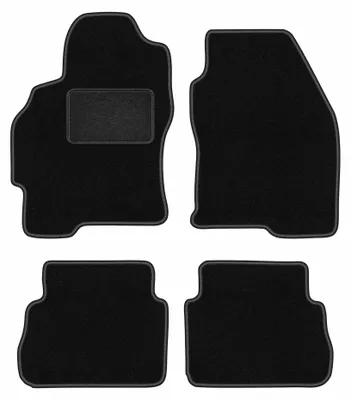 Produktbild von Velours-Fußmatten für Ford Mondeo MK2 1996-2000 (Kombi/Limousine/Liftback) – 4-tlg, Schwarz, passgenau – Wielganizator LUX