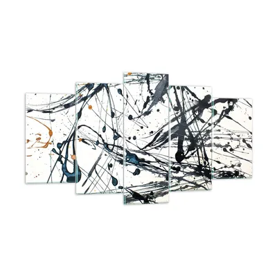 Produktbild von Bilder auf glas - Abstraktion modern - 160x85cm - Glasbilder - Wandbilder - Kunstdruck - zum Aufhängen bereit - Wanddekoration aus Glas - Glas Bilder - Wandbild auf Glas - 5 Teile - GEA160x85-3442