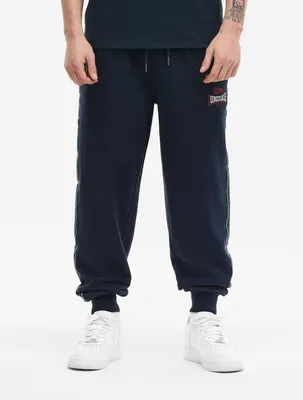 Image de Pantalon de jogging pour homme coupe classique DELAVAL Dark Navy/Oxblood/Ecru L Lonsdale
