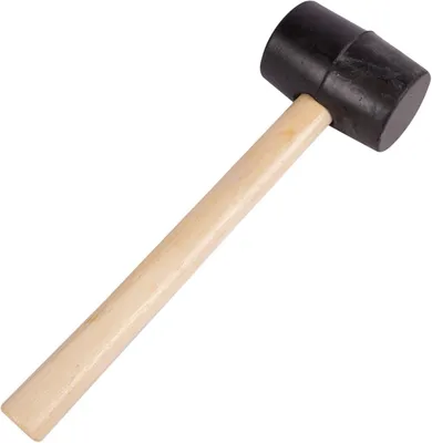 Imagen del producto de Martillo de goma con mango de madera, 1 kg, para el taller