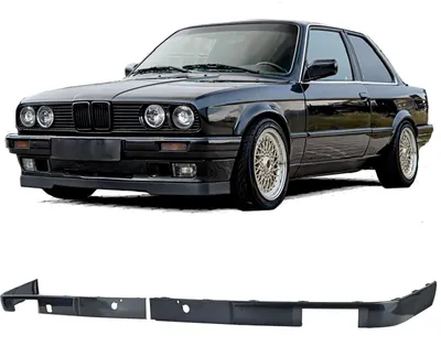 Für BMW 3er E30 1987-1994 Stoßleisten Stoßstange Zierleisten vorne Schwarz Glanz in der Farbe Schwarz von Carparts-Online GmbH