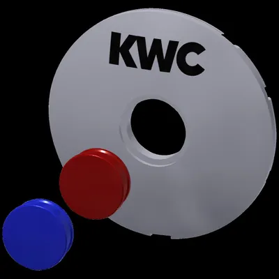 Produktbild von KWC Firmenplakette, Weiß, Farbstopfen, 2000104793
