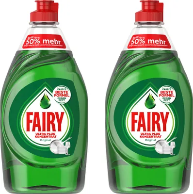 Produktbild von 2er Pack Fairy Ultra Plus Konzentrat  Original Handgeschirrspülmittel 2 x 450 ml