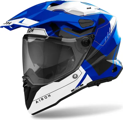 Zdjęcie produktu dla Kask motocrossowy Airoh Commander 2 Reveal, biały/niebieski, S (55/56)
