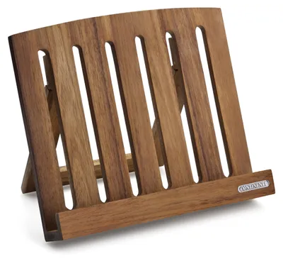 Produktbild von CONTINENTA Kochbuchhalter, Akazie 28x24x6 cm 4893 4017167489308 Vorteilset – 2 Stück – inkl. 4 Edelstahl-Trinkhalme