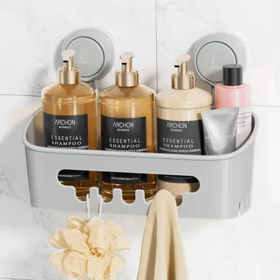Produktbild von Omgoods – Saugnapf-Duschablage für Badezimmer-Aufbewahrung