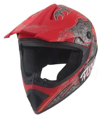Produktbild von Crosshelm Helm Kinderhelm Motorradhelm Motocross Mejia Rot Matt Größe XL