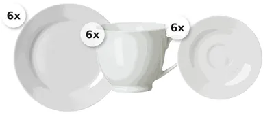 Produktbild von Kaffeeservice 18 tlg. Bianco