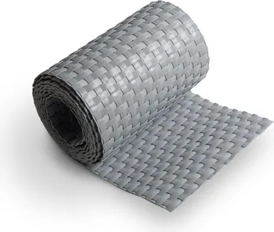 Produktbild von TAMS® Premium Sichtschutzstreifen aus PE- Rattan 255 cm x 19 cm Hellgrau
