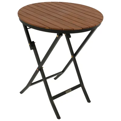 Produktbild von DEGAMO Gartentisch Bistrotisch Klapptisch LIENZ 61,5cm rund, Stahl Akazie braun