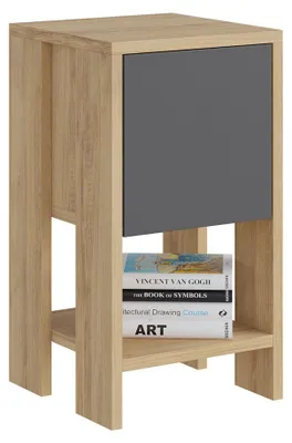 Obrázek produktu pro Dřevěný noční stolek „Ema“ 30 x 30 x 55 cm – dub