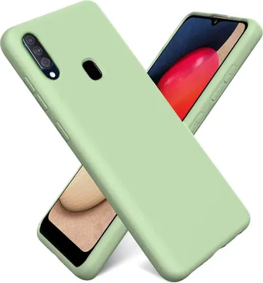 Produktbild von Conie TPU Schutzhülle für Samsung Galaxy A20s Tasche Case Cover Bumper Silikon Mikrofaser Inlay Hülle in Grün matt
