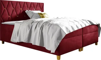 Produktbild von MIRJAN24 Boxspringbett Inez, Doppelbett mit zwei Bettkästen für die Bettwäsche, Hauptmatratze und Topper, Kopfteil (Fresh 8, Größe: 180x200 cm)