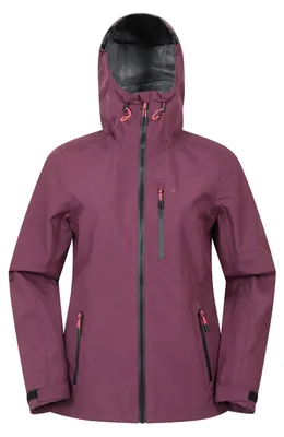 Obrázek produktu pro Mountain Warehouse – dámská nepromokavá bunda „Bachill“, 3vrstvá, MW5230 (34 DE) (červená barva s bobulemi)