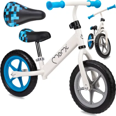 Produktbild von MoMi FLEET Kinderlaufrad Kinder Fahrrad – Höhenverstellung, EVA 12 Zoll, Leicht Stahlrahmen, ab 3 Jahren