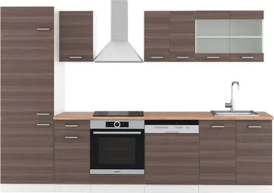 Produktbild von Küchenzeile Vicco R-Line Edelgrau/Weiß 300 cm , AP Eiche, Model 42540