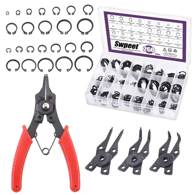 Productafbeelding van 262 stuks 4-in-1 explosieringe pincet met 6 maten 4 mm tot 30 mm