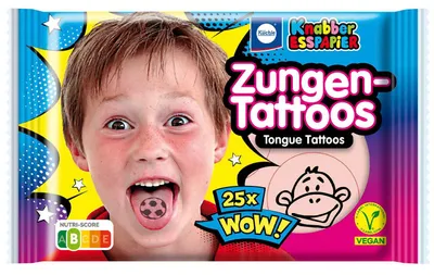Immagine prodotto di Küchle tatuaggi di carta da mordere con la lingua 11g cialde commestibili (confezione da 1)