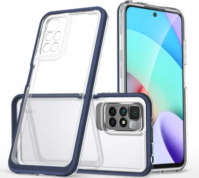 Zdjęcie produktu dla Clear 3in1 etui do Xiaomi Redmi 10 żelowy pokrowiec z ramką niebieski