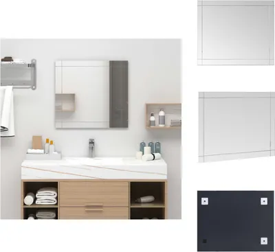 Zdjęcie produktu dla vidaXL Lustro ścienne 80x60 cm szkło - Lustro