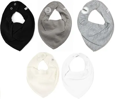 Produktbild von Pippi Babywear 5203_100, Dribbel-/Bandana-Lätzchen, Mehrfarbig, Uni, Kind, Einfarbig, Schnappverschluss