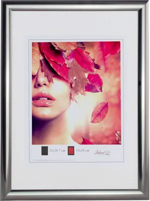 Produktbild von Moderner Bilderrahmen mit echtem Glas für wertvolle Erinnerungen Bilder Foto Rahmen mit abgerundetem Profil - Farbe: Stahl | Format: 30x40