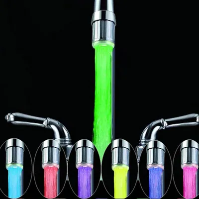 Produktbild von Farbwechselnde LED-Brausekopf Bad Temperaturanzeige