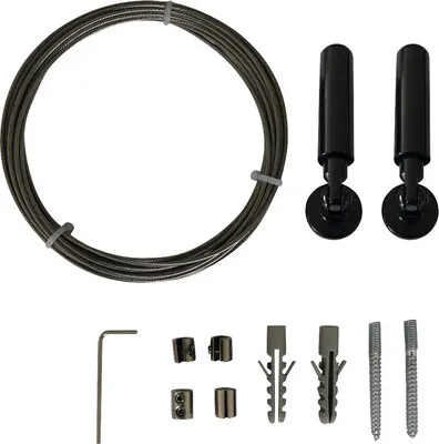 Produktbild von Seilspanngarnitur Nizza schwarz matt Ø 2 mm