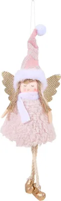 Produktbild von Weihnachtsengel-Puppe, Plüschengel, Weihnachtsbaumschmuck zum Aufhängen für Weihnachtsfeiern, Silvester, Hochzeiten und Valentinstag