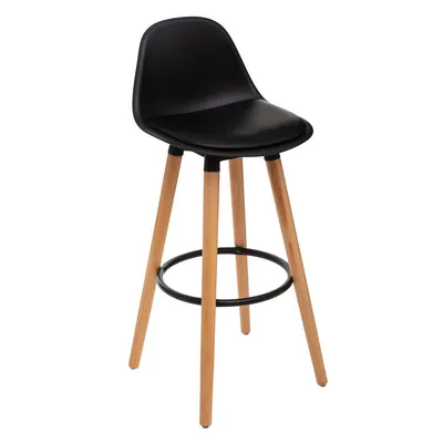 Produktbild von Atmosphera Créateur d'intérieur Hocker Maxon Kunststoff Holz Metall schwarz braun 92 cm x 42,5 cm x 39,5 cm