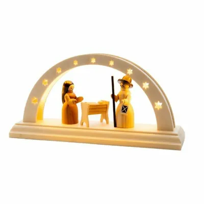 Obrázok produktu pre Sviečkový oblúk Mária a Jozef s LED osvetlením ŠxVxH 24x12x6cm NOVINKA
