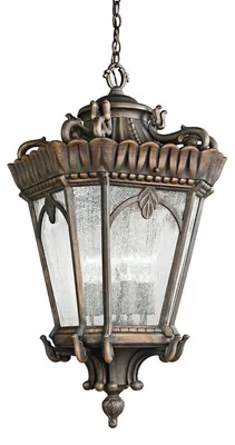 Zdjęcie produktu dla Latarnia ogrodowa wisząca KL-TOURNAI8G-XL Kichler vintage brązowa
