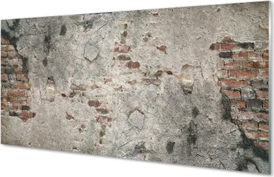 Produktbild von Glasbilder 100x50 Wandkunst Steinbacksteinmauer