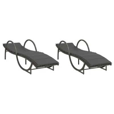 Zdjęcie produktu dla VidaXL 3277309, Lounge, Obite siedzisko, Technorattan, Stal, Szary, 110 kg, 550 mm
