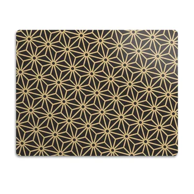 Produktbild von Vinyl-Unterlage – Rutschfeste Unterlage für Hundeschüsseln – Futtermatte für Katzen – 45x35 cm – Würfelmuster