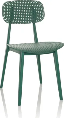 Produktbild von hjh OFFICE Outdoor Stuhl Besucherstuhl ARTIFO HOL Kunststoff Gartenstuhl, wetterfester Stuhl für Garten Terrasse Balkon