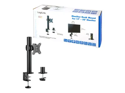 Obrázek produktu pro Montážní sada LogiLink - pro LCD displej - ocel - černá - velikost obrazovky: 43,2-81,3 cm (17"-32")